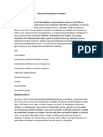 Trabajo de Microbiología de Alimentos