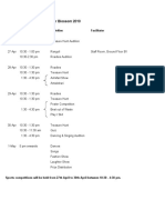 Annual Function Schedule