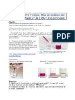 Activité Chapitre 4 Chimie Facteurs Cinétiques Et de L