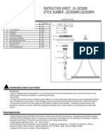 Instruction Sheet Is Lsc5006: - Style Number Lsc5006Nr, Lsc5006Pk