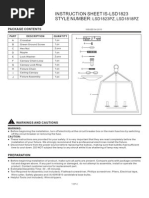 Instruction Sheet Is-Lsd1823 Style Number:: LSD1823PZ, LSD1818PZ