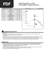 Instruction Sheet Is Tf489 - Style Number Tf489Pvb Tfik1817Va