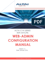 Web-Admin Configuration Manual: Altai C1N Series Wifi Ap/Cpe