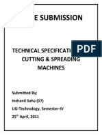 Technical Specifications of Cutting and Spreading Machines