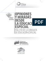 Opiniones y Miradas Desde La Educacioì - N Especial Folleto de La Consulta de Educacioì - N Especial