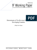 Determinants of Tax Revenue Efforts in Developing Countries: Abhijit Sen Gupta