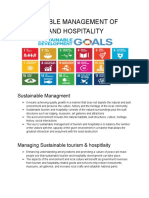 Sustainable Management of Tourism and Hospitality