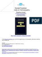 Donald Foubister Tutorials On Homoeopathy: Reading Excerpt