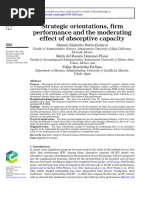 Strategic Orientations, Firm Performance and The Moderating Effect of Absorptive Capacity