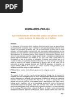 Artículo Baterías de Plomo Ácido Usadas (Terminado)