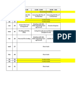   HRA Work Schedule 