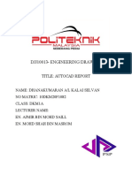 Djj10013-Engineering Drawing: Title: Autocad Report