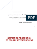 Gestion de La Production Et Des Approvisionnement