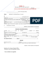 PPF Form Accunt Closer