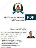 AFP Mandate, Mission, Function and Organization