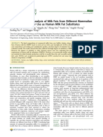 Analysis of Milk Fats From Different Mammalian