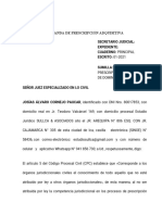 DEMANDA DE PRESCRIPCIÓN ADQUISITIVA de Dominio