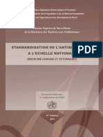 Standardisation de L Antibiogramme A L Echelle Nationale