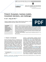 Fintech: Ecosystem, Business Models, Investment Decisions, and Challenges