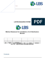 Method Statement LV Distribution Boards Installation PDF Free