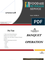 Training F&B Service - Banquet Operation