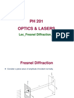 PH 201 Optics & Lasers: Lec - Fresnel Diffraction - 2