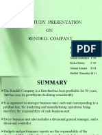 Case Study Presentation ON Rendell Company: Presented By