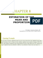 Estimation of The Mean and Proportion: Prem Mann, Introductory Statistics, 8/E