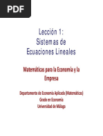 Lección 3 - Sistemas - de - Ecuaciones