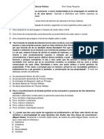 Ciência Política - Questionário Av2