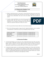 Sheet (3) Regenerative Rankine Cycle A. Review Questions