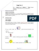 Grado 1° Guía de Aprendizaje 2 - Semana Las Vocales