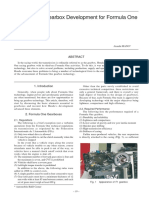 Overview of Gearbox Development For Formula One: 2.2. Required Performance