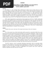 CASE #21 HEIRS OF SOLEDAD ALIDO vs. FLORA CAMPANO or Her Representatives, and The Register of Deeds, Province of Iloilo G.R. No. 226065, July 29, 2019 Facts