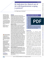 Quality Indicators For Clinical Care of Patients With Hypertension: Scoping Review Protocol