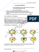 Série D'exercices N°3 - SVT - La Procréation - Bac Sciences Exp (2019-2020) MR Salhi