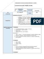 Plano Anual de Curso Inglês 6º Ano