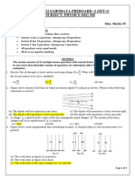 Grade 12 Sahodaya Preboard - 2 (Set-1) (Subject: Physics (042) Ms