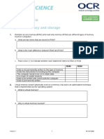 End of Topic Quiz Topic 1.2 Memory and Storage