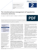 Practice: The Interdisciplinary Management of Hypodontia: Restorative Dentistry