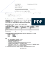 Examen Aep 1ere Ses - Kinindo 2021