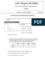 Iii Verificação Da Aprendizagem de Matemátic1