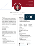 Curriculum Vitae - Dedi Khasrian Khaidir