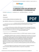 Diligencias de Jurisdicción Voluntaria de Rectificación de Medidas y Colindancias