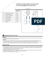 Instruction Sheet Is-Pwl8307 Style Number: Pwl8307Wt: Package Contents