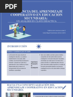 Incidencia Del Aprendizaje Cooperativo en Educación Secundaria