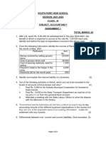 Assignment 1 Class 11 Accountancy (2021-22)