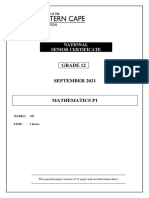 Maths p1 QP Gr12 Sept 2021 - English