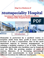 Setting Up A Multispeciality Hospital Business. Investment Opportunity in Healthcare Sector. Multispeciality Hospital Business Plan.