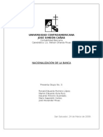 Nacionalizacion de La Banca en El Salvador